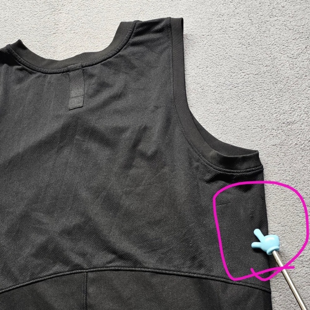 Lululemon Train to Be Tank Top Womens Small Black Athletic Mesh Cropped Training - Picture 7 of 12